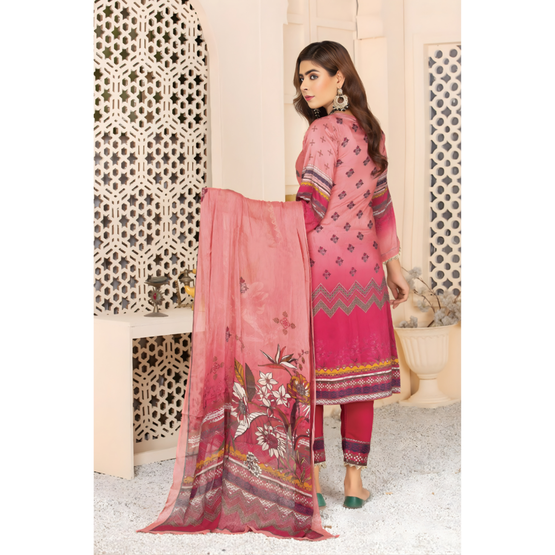 Dziris Rosy Charm Bamber Viscose 3-Piece Suit