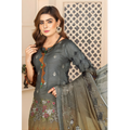 Dziris Smoky Teal Elegance Bamber Viscose 3-Piece Suit