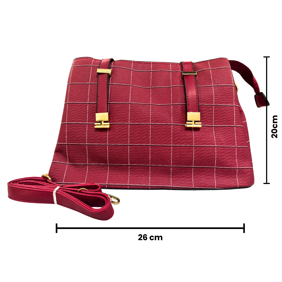 Dziris Ruby Grid Handbag
