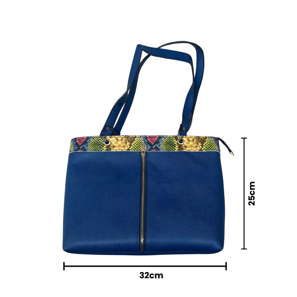 Dziris Sapphire Python Handbag
