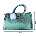 Dziris Mint Charm Quilted Handbag