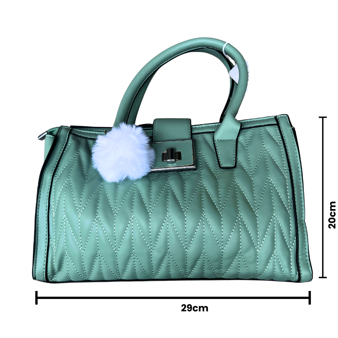 Dziris Mint Charm Quilted Handbag