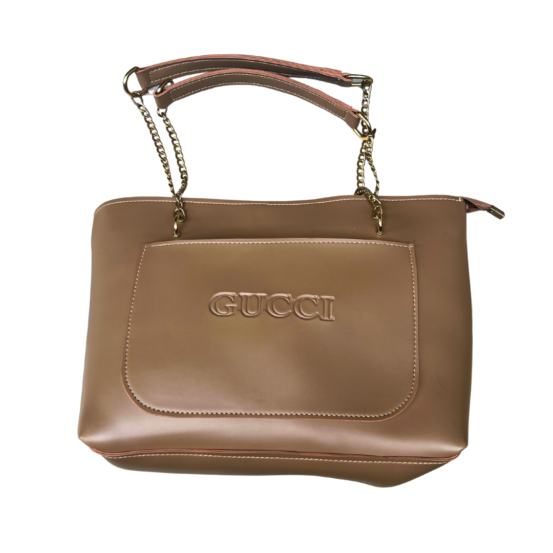 Dziris Luxe Tan Chain Tote