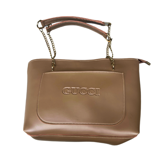 Dziris Luxe Tan Chain Tote