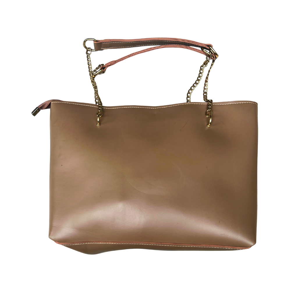 Dziris Luxe Tan Chain Tote