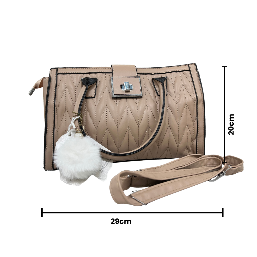 Dziris Mint Charm Quilted Handbag