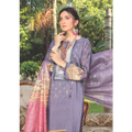 Dziris Lavender Digital Viscose Embroidered Unstitched 3-Piece Suit