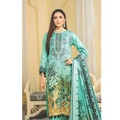 Dziris Aqua Bloom Digital Cotray Embroidered Unstitched 3-Piece Suit