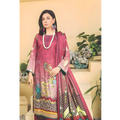 Dziris Plum Charm Digital Cotray Embroidered Unstitched 3-Piece Suit