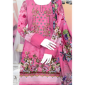 Dziris Blossom Pink Digital Kotrai Embroidered Unstitched 3-Piece Suit