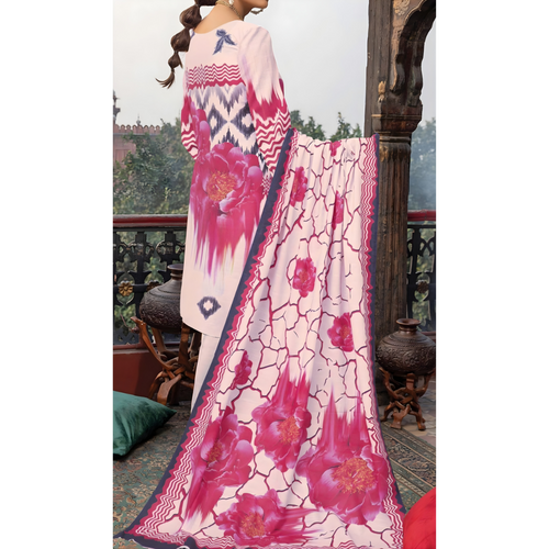 Dziris Blush Harmony Digital Khaddar 3-Piece Suit