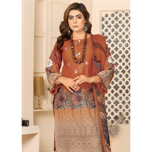 Dziris Amber Glow Bamber Viscose 3-Piece Suit