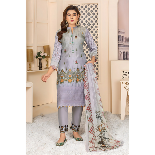 Dziris Misty Lilac Bamber Viscose 3-Piece Suit
