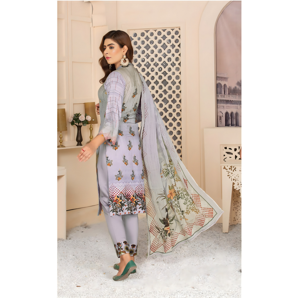 Dziris Misty Lilac Bamber Viscose 3-Piece Suit