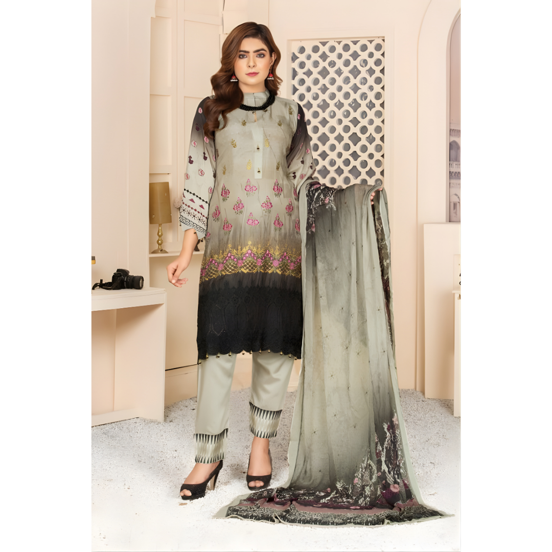 Dziris Smoky Pearl Bamber Viscose 3-Piece Suit