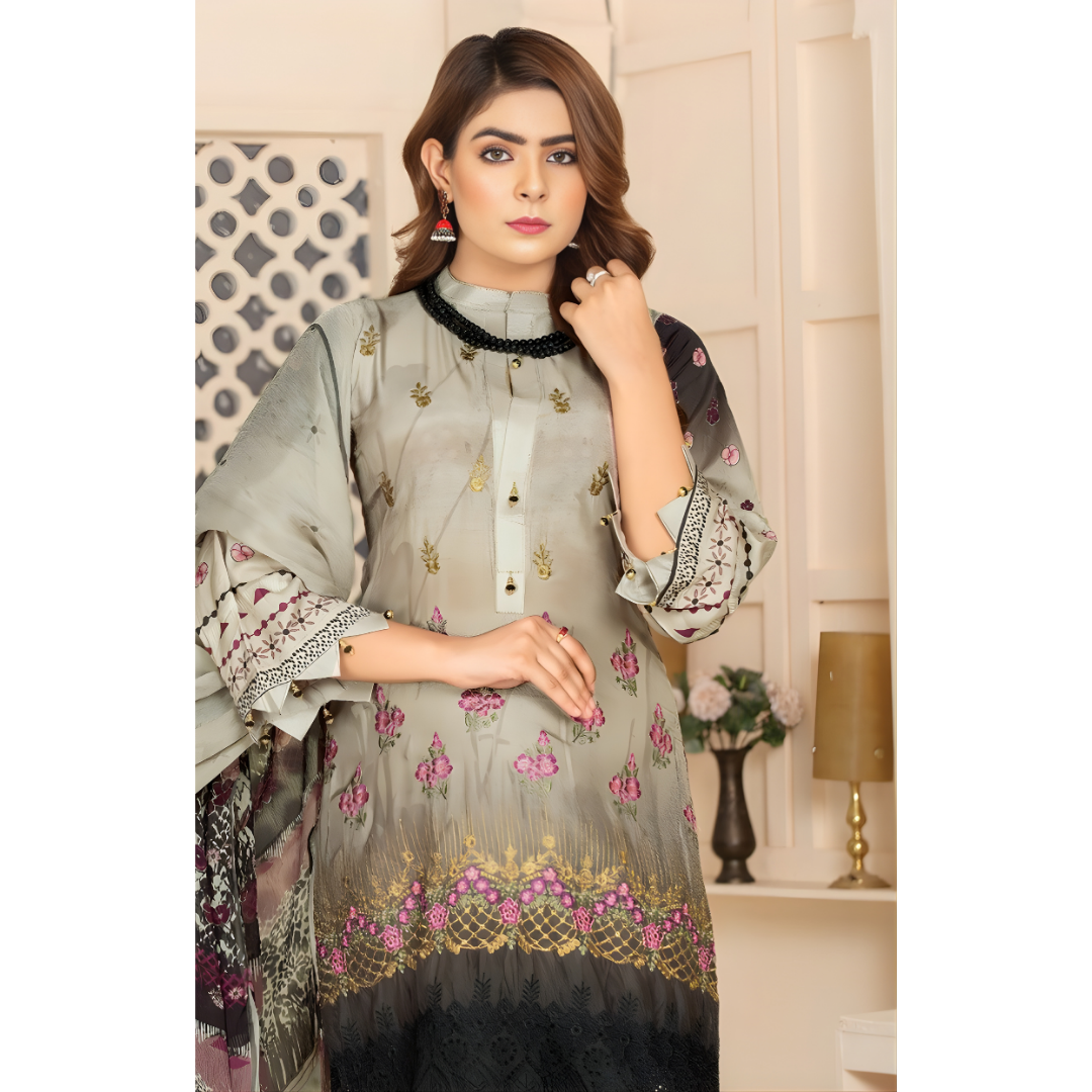 Dziris Smoky Pearl Bamber Viscose 3-Piece Suit