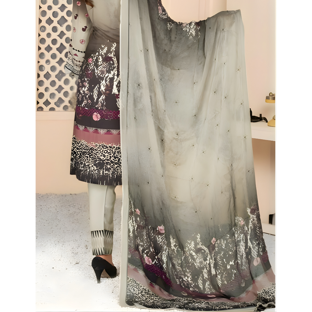 Dziris Smoky Pearl Bamber Viscose 3-Piece Suit