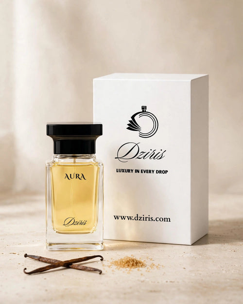 Aura perfume 100ml bottle with Dziris gift box