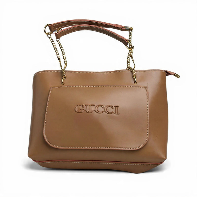 Dziris Luxe Tan Chain Tote